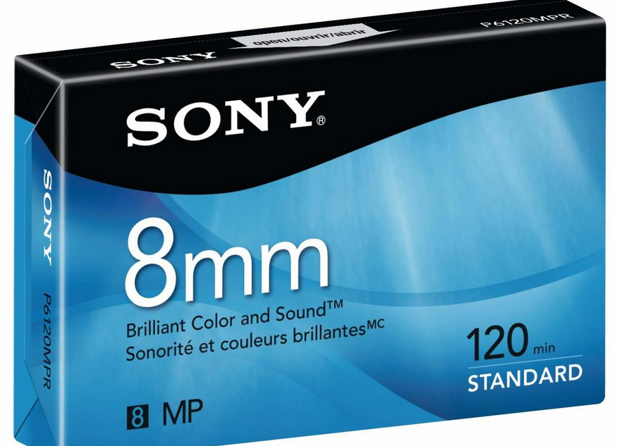 une cassette 8mm de marque Sony